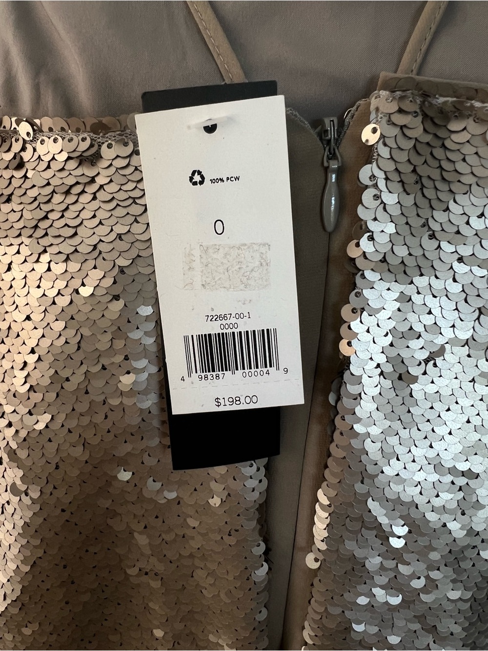 Banana Republic Silver Sequin Spaghetti-Strap Kids Dress - Picture 3 of 6